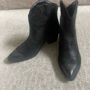 NEW Black Western Cowboy Mid-Calf Boots
